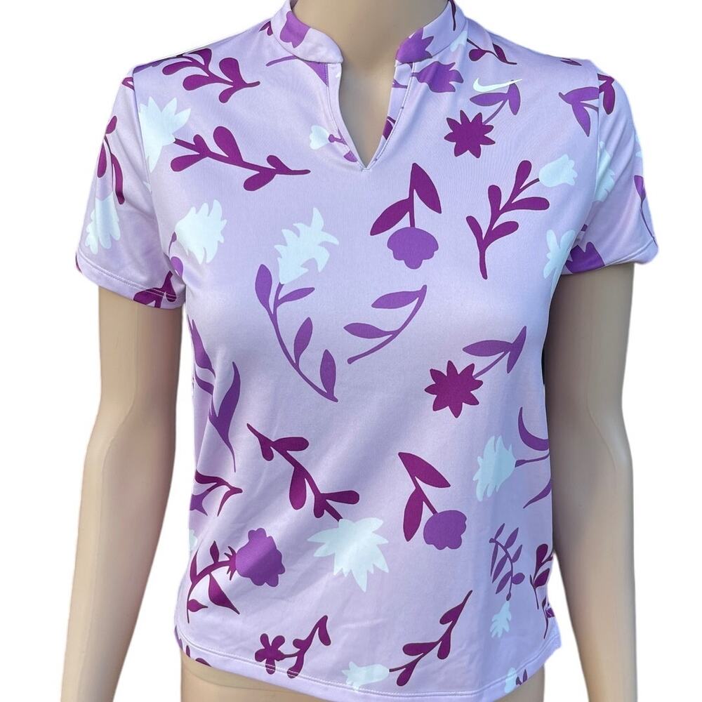 NIKE Spandex Dri-Fit Standart Fit Blouse Golf Women Sz M Gently Used